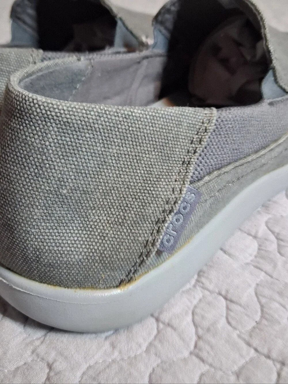 Crocs Santa Cruz Men’s Size 11 E Loafer Gray Slip On Shoes Comfy Casual Boat